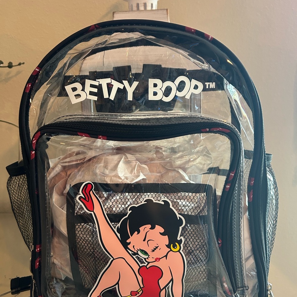 Betty Boop clear large backpack
